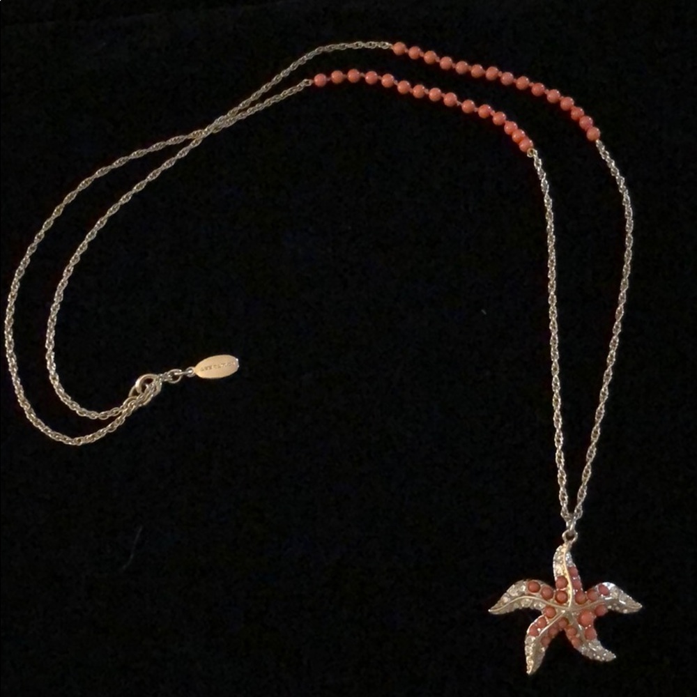 Ann Taylor Sea Star Necklace adorned with crystals